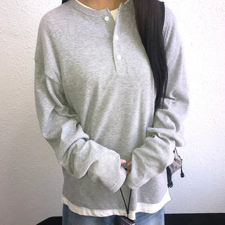Kiyul Henley Neck Warmer Long Sleeve T-shirt