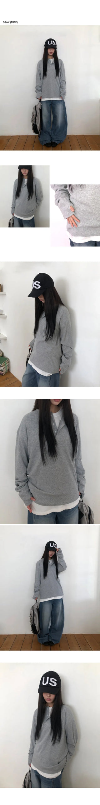 Kiyul Henley Neck Warmer Long Sleeve T-shirt