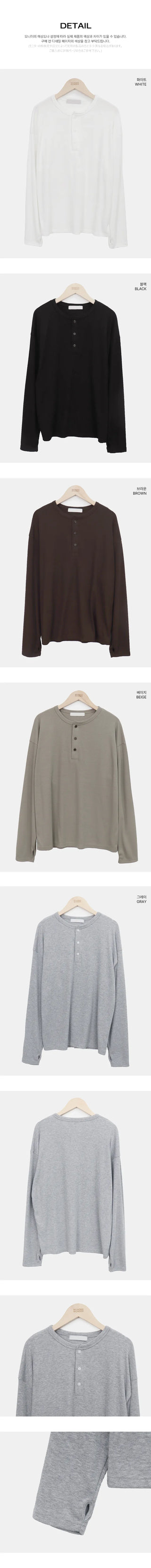 Kiyul Henley Neck Warmer Long Sleeve T-shirt