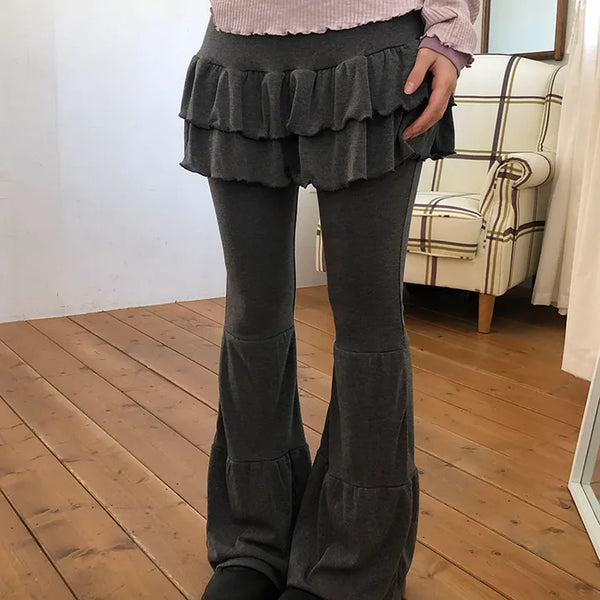 Buell Tiered Bootcut Skirt Pants