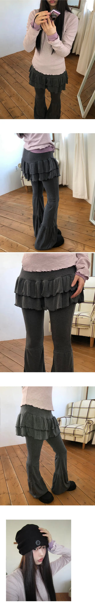 Buell Tiered Bootcut Skirt Pants