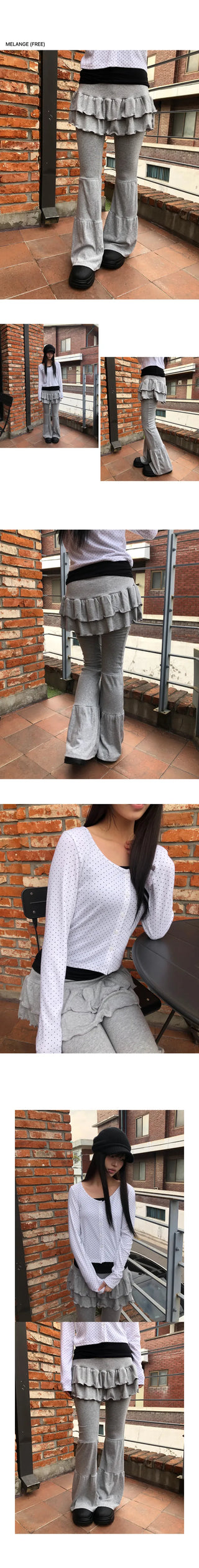 Buell Tiered Bootcut Skirt Pants