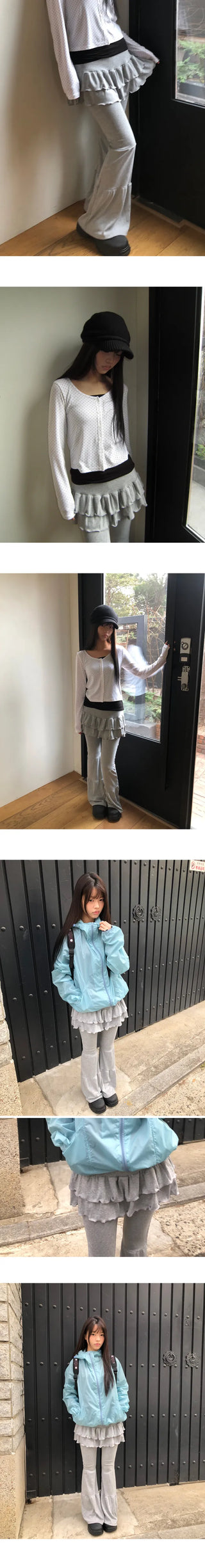 Buell Tiered Bootcut Skirt Pants