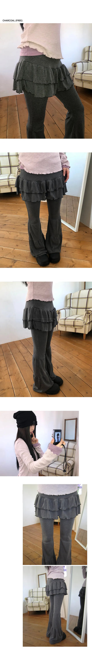 Buell Tiered Bootcut Skirt Pants