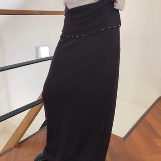Sureden Studded Maxi Long Skirt