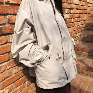 Rogen Hooded String Two-Way Field Jacket