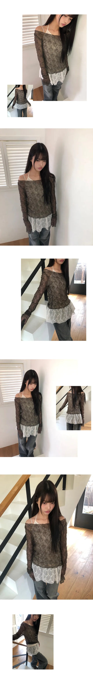 Shuhin Layered Lace Knit