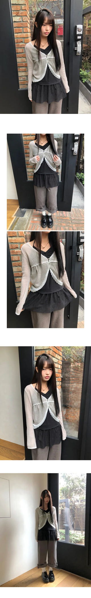 Teden Lace Linen Button Cardigan
