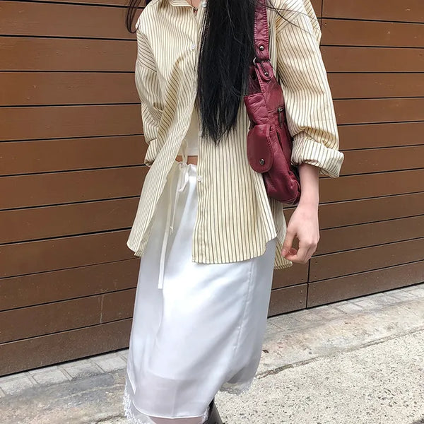 Maje Lace Silky Midi Skirt