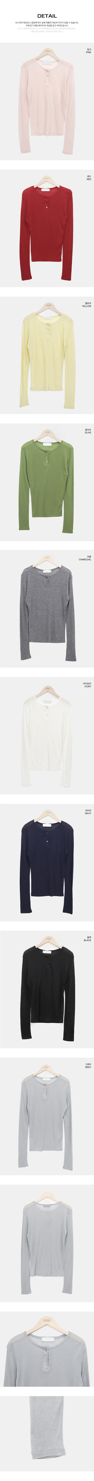Tenre Layered Tencel Button Long Sleeve T-shirt