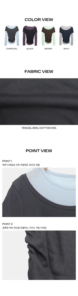 Tenlo Short Sleeve Color Block Round Neck T-shirt