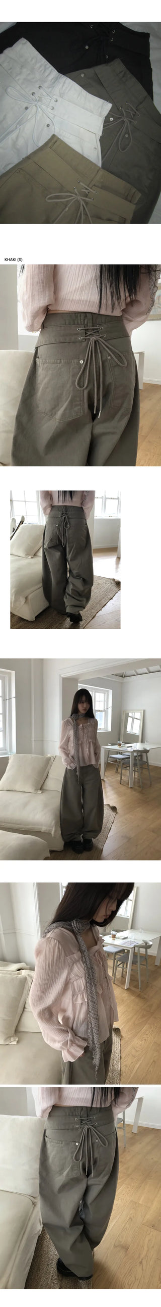 Haven Back Corset Balloon Wide Pants