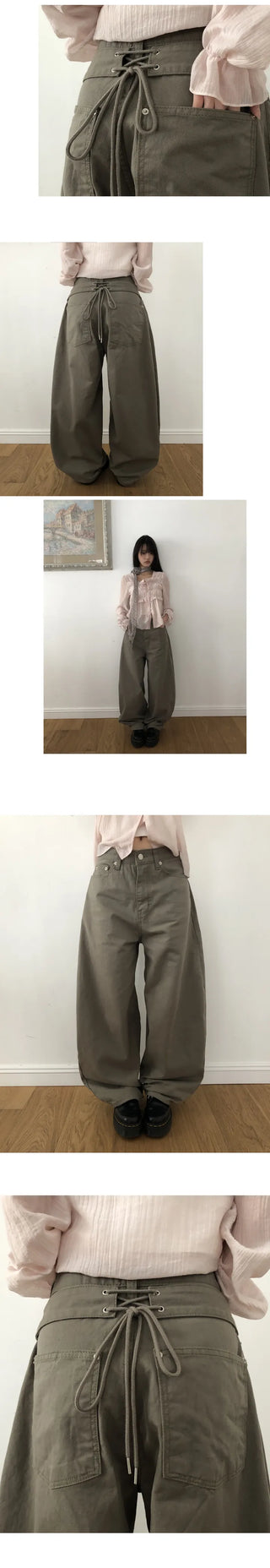 Haven Back Corset Balloon Wide Pants
