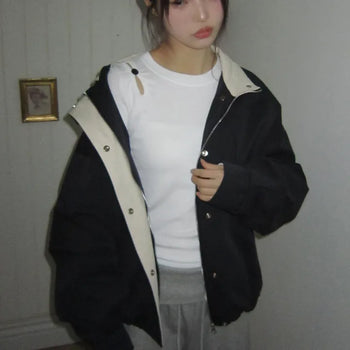 Ohen Color-Blocked Collar Field Jacket