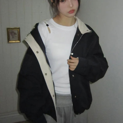 Ohen Color-Blocked Collar Field Jacket