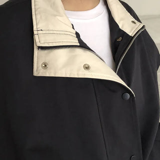 Ohen Color-Blocked Collar Field Jacket