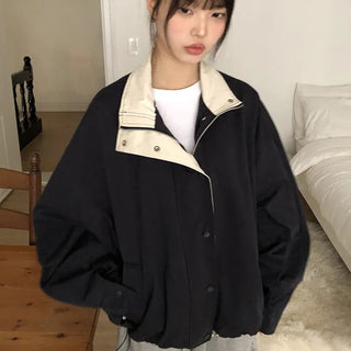 Ohen Color-Blocked Collar Field Jacket