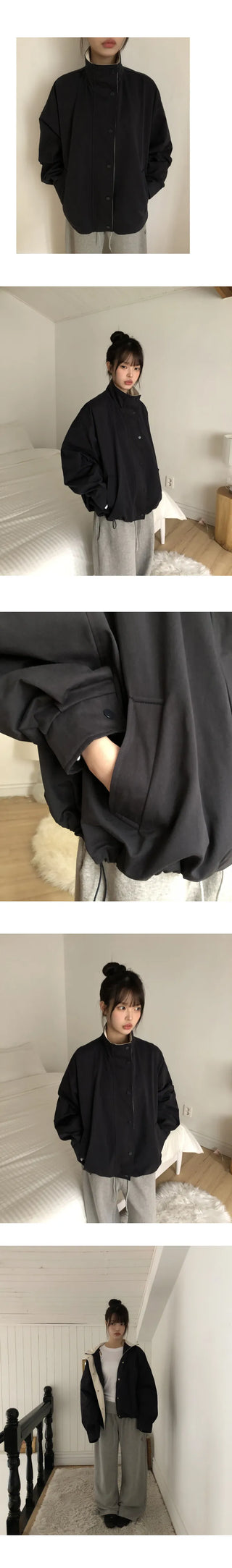Ohen Color-Blocked Collar Field Jacket