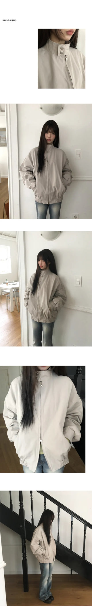 Ruhen Minimal Harrington Two-Way Jacket