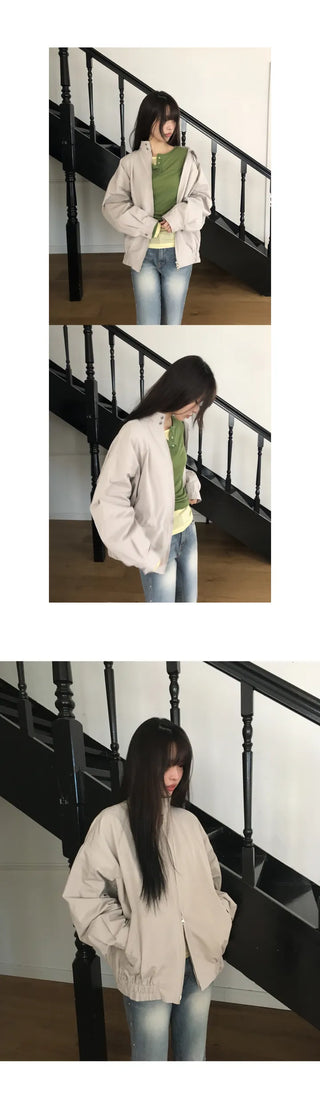 Ruhen Minimal Harrington Two-Way Jacket