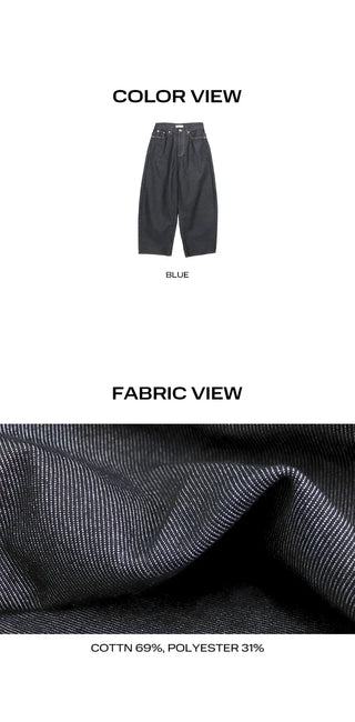 Robu Classic Buckle Wide Denim Pants