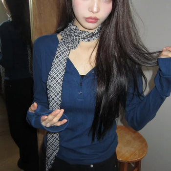Kirn Rose Check Scarf