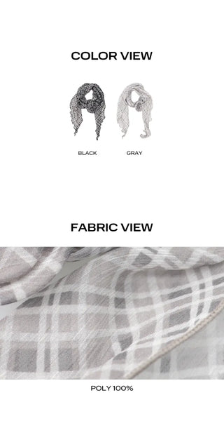 Kirn Rose Check Scarf