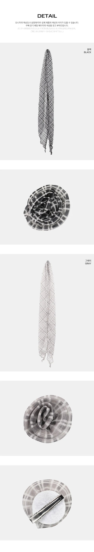 Kirn Rose Check Scarf