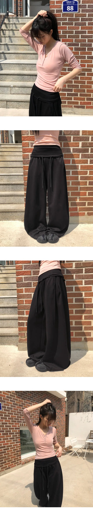 Juke Folding Overside Pintuck Snap Training Pants