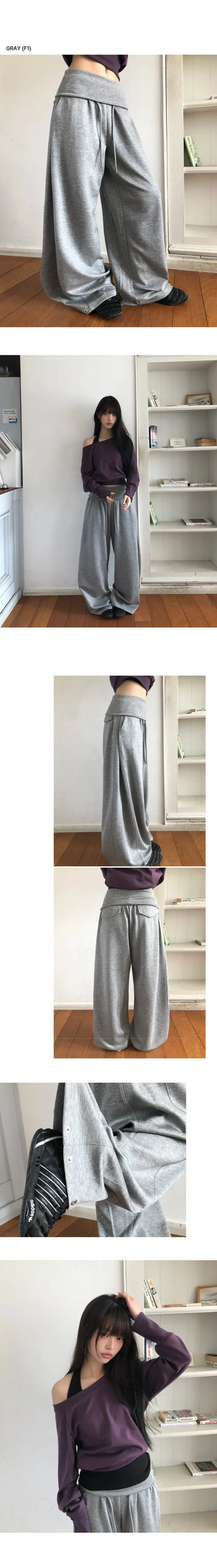 Juke Folding Overside Pintuck Snap Training Pants