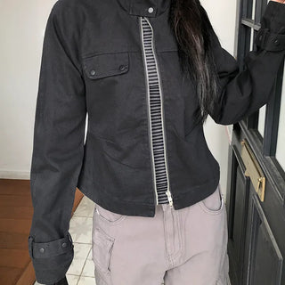 Quna Cotton Strap Two-Way Cotton Jacket