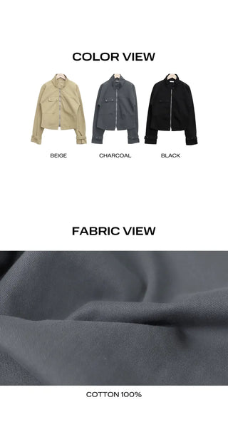 Quna Cotton Strap Two-Way Cotton Jacket
