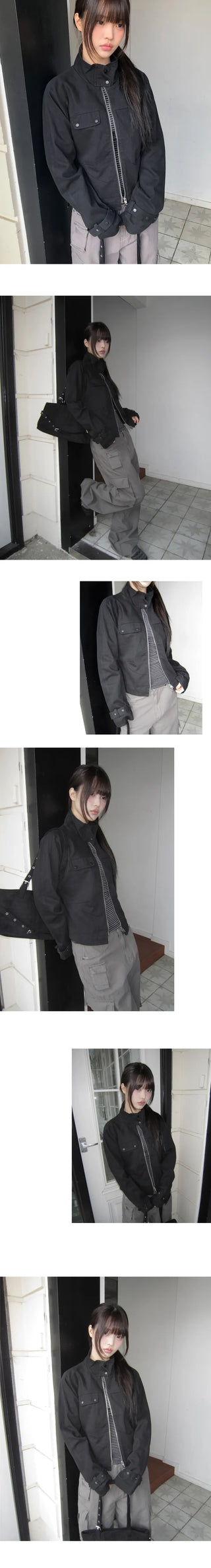 Quna Cotton Strap Two-Way Cotton Jacket