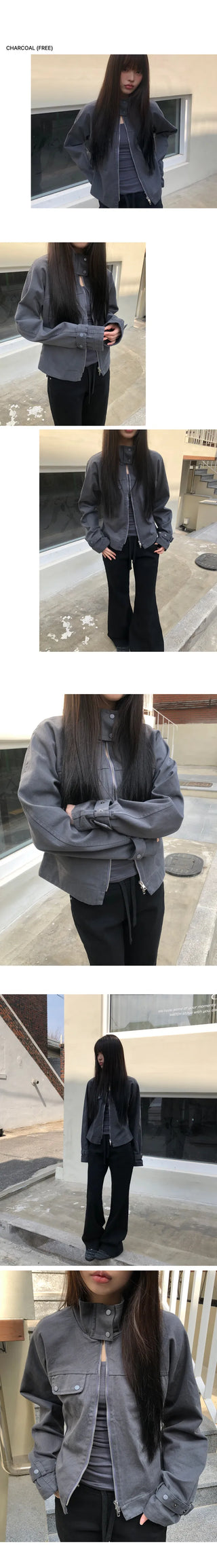 Quna Cotton Strap Two-Way Cotton Jacket