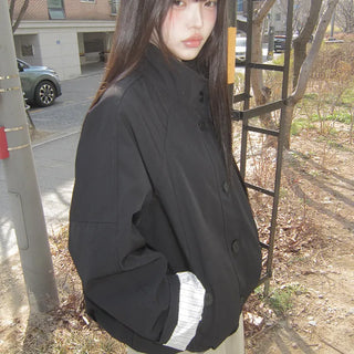Serum High-Neck Button Field Jacket