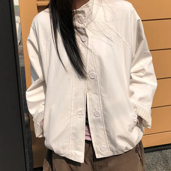 Serum High-Neck Button Field Jacket