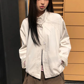 Serum High-Neck Button Field Jacket