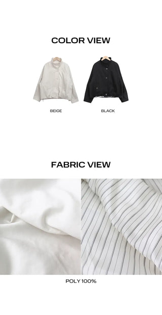 Serum High-Neck Button Field Jacket