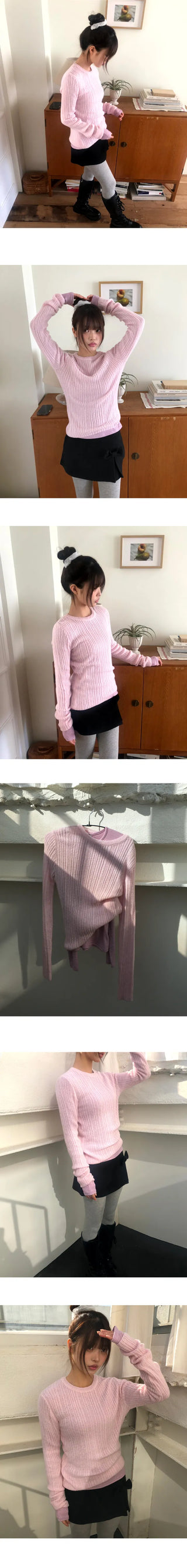 Loez Mohair Delicate Fit Ribbed Knit