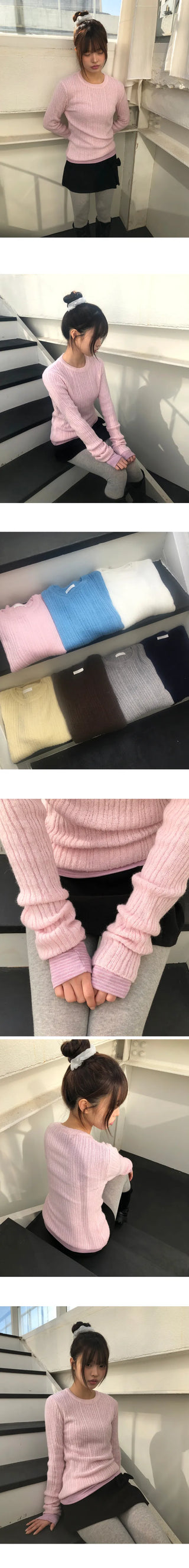 Loez Mohair Delicate Fit Ribbed Knit