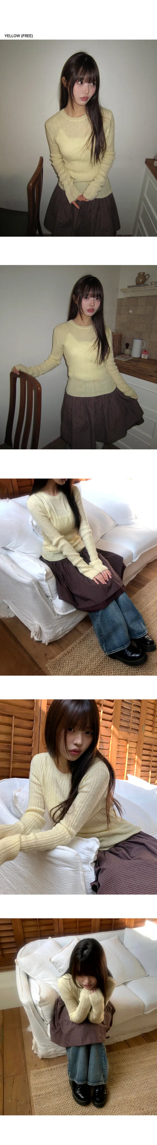 Loez Mohair Delicate Fit Ribbed Knit
