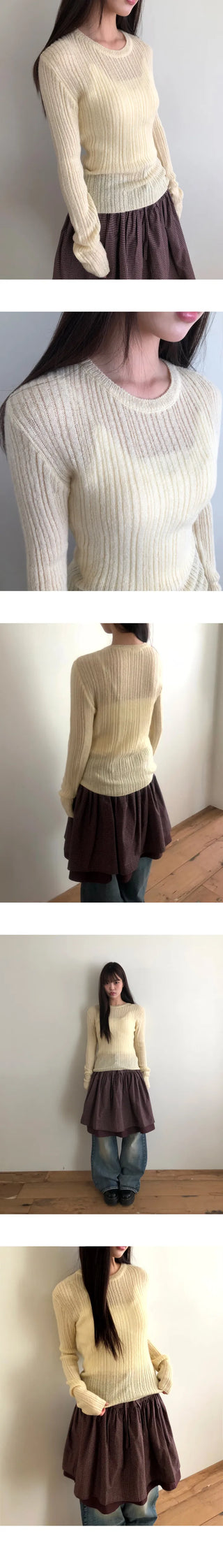 Loez Mohair Delicate Fit Ribbed Knit