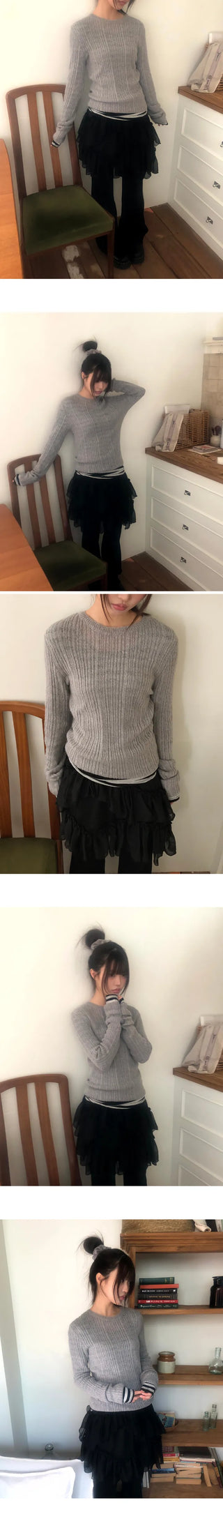 Loez Mohair Delicate Fit Ribbed Knit