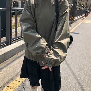Rokel High-neck String Single-layer Short Field Jacket