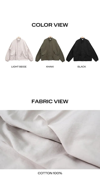 Rokel High-neck String Single-layer Short Field Jacket