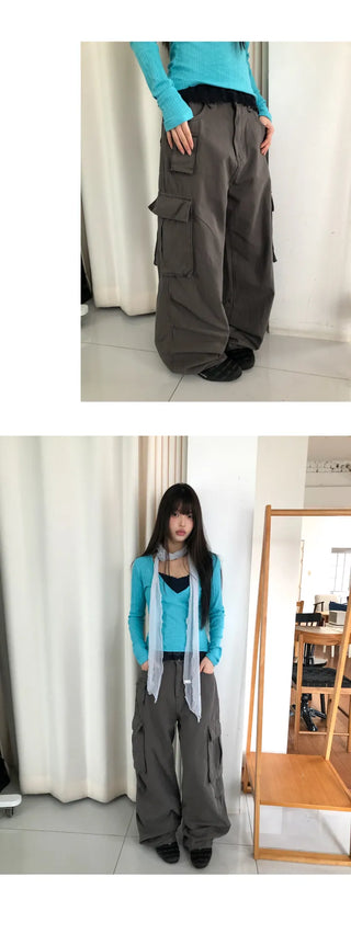 Lasom V-neck Slim Long Sleeve T-shirt