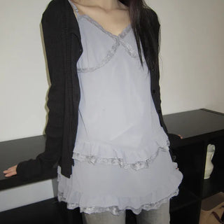 Bokan Strap Ribbed Knit Cardigan