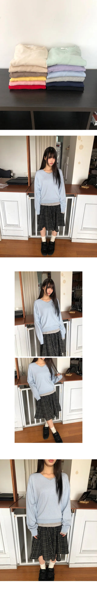 PEL Basic V-neck Knit