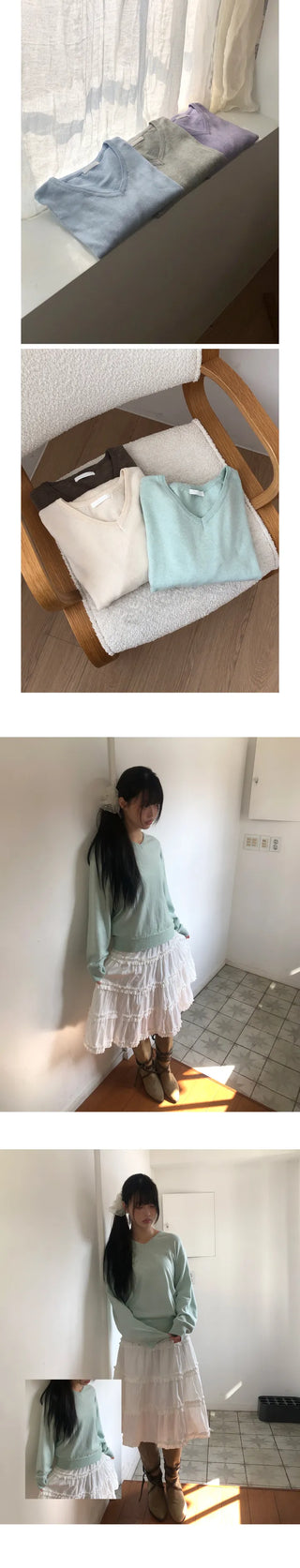 PEL Basic V-neck Knit