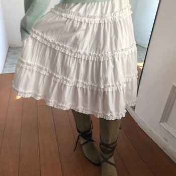 Hanyu Frill Midi Skirt